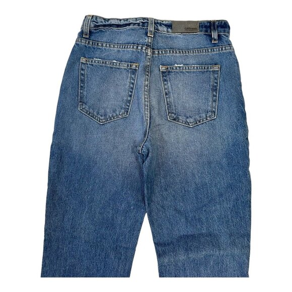 CARMAR Women SZ 26 Distressed Denim Jean High Rise-Straight leg-Raw Hem- Blue - Picture 5 of 10